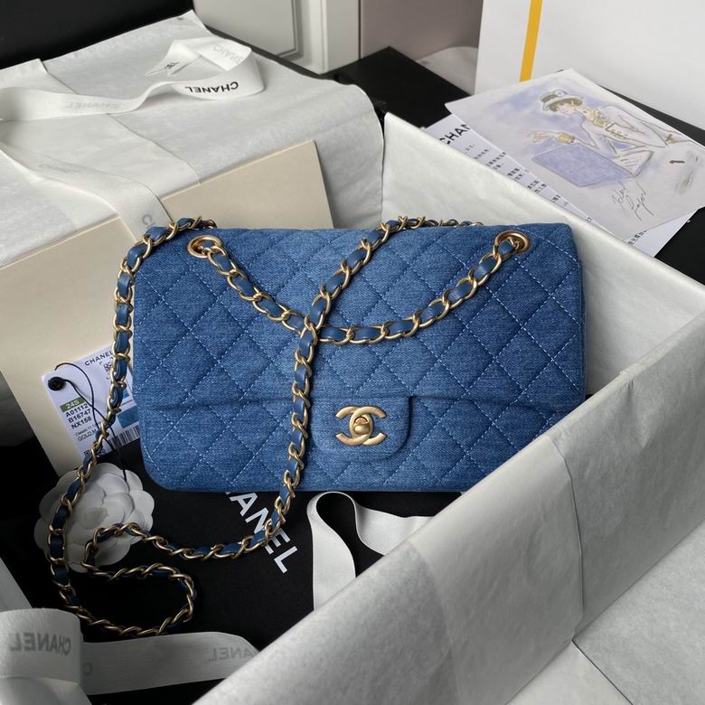 Chanel Handbags, AA+ Quality 100% Genuine Leather Classic Flap Medium Quilted Lambskin Black Gold, 18X 1 1X 5cm BL 4 Colour for chanel hand bag