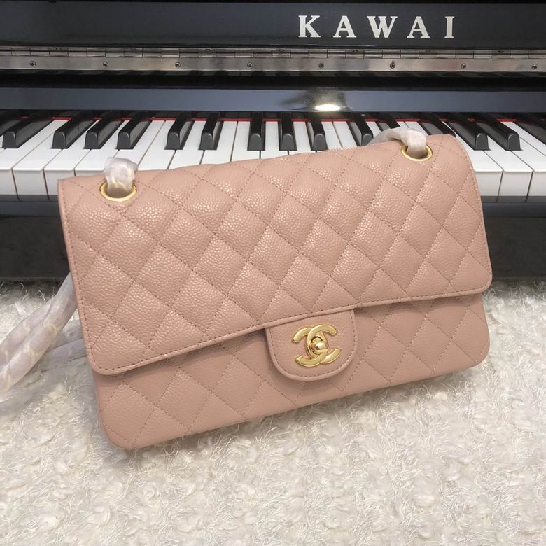 Chanel Handbags, AA+ Quality 100% Genuine Leather Classic Flap Medium Quilted Lambskin Black Gold, 18X 1 1X 5cm BL 4 Colour for chanel hand bag