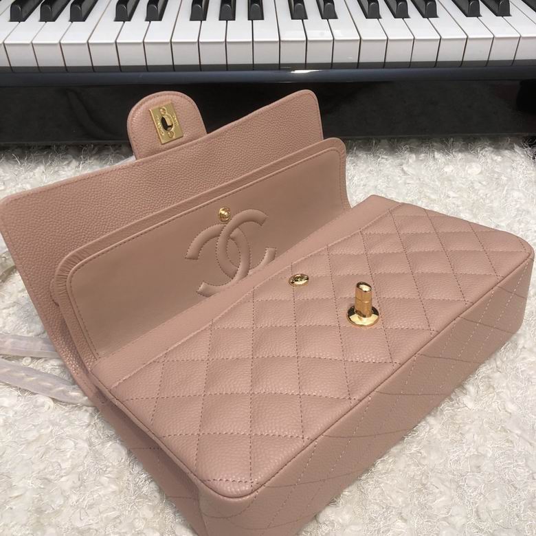 Chanel Handbags, AA+ Quality 100% Genuine Leather Classic Flap Medium Quilted Lambskin Black Gold, 18X 1 1X 5cm BL 4 Colour for chanel hand bag