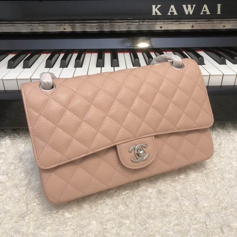 Chanel Handbags, AA+ Quality 100% Genuine Leather Classic Flap Medium Quilted Lambskin Black Gold, 18X 1 1X 5cm BL 4 Colour for chanel hand bag