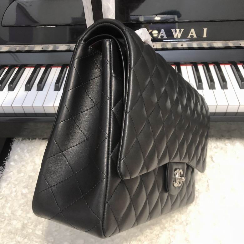 Chanel Handbags, Top AA+ Quality 100% Genuine Leather Classic Flap Medium Quilted Lambskin Black Gold, 18X 1 1X 5cm BL 4 Colour for chanel hand bag