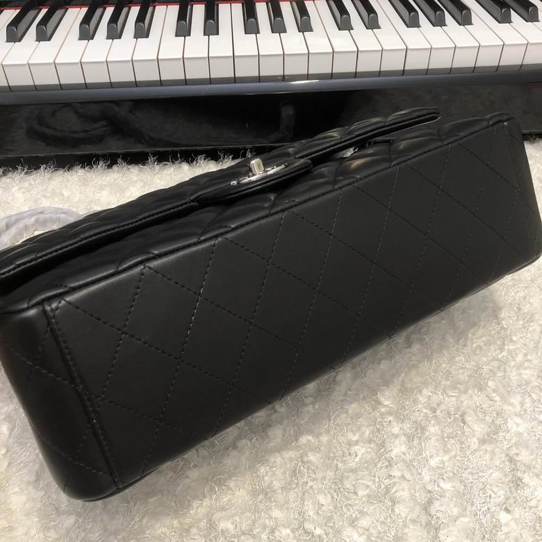 Chanel Handbags, Top AA+ Quality 100% Genuine Leather Classic Flap Medium Quilted Lambskin Black Gold, 18X 1 1X 5cm BL 4 Colour for chanel hand bag