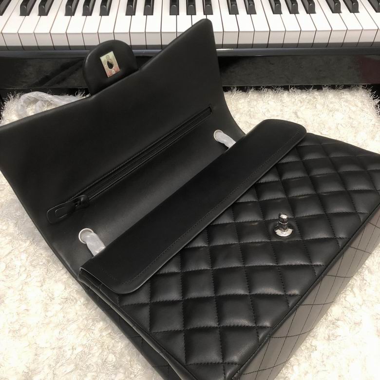 Chanel Handbags, Top AA+ Quality 100% Genuine Leather Classic Flap Medium Quilted Lambskin Black Gold, 18X 1 1X 5cm BL 4 Colour for chanel hand bag