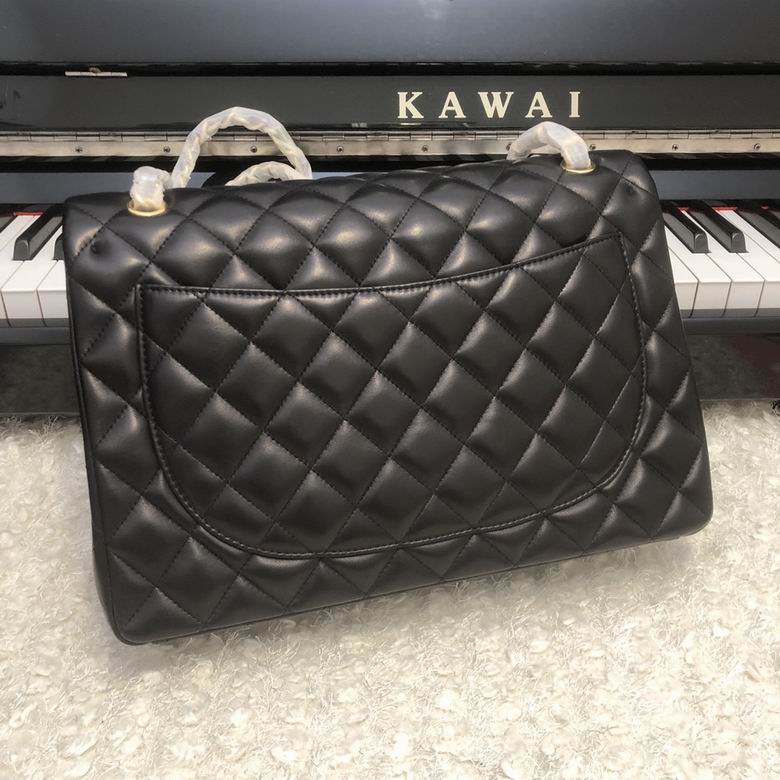 Chanel Handbags, Top AA+ Quality 100% Genuine Leather Classic Flap Medium Quilted Lambskin Black Gold, 18X 1 1X 5cm BL 4 Colour for chanel hand bag