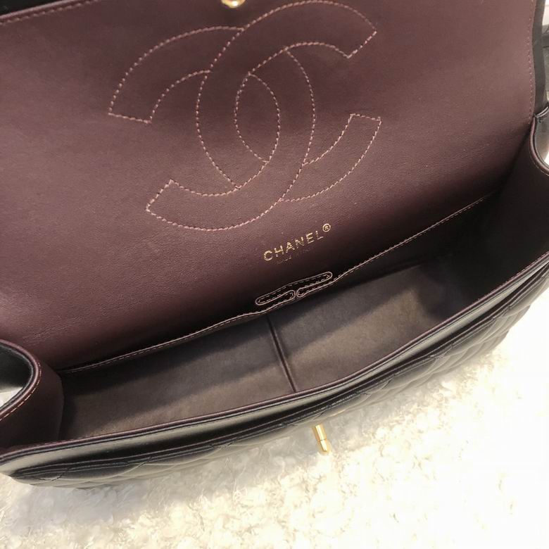 Chanel Handbags, Top AA+ Quality 100% Genuine Leather Classic Flap Medium Quilted Lambskin Black Gold, 18X 1 1X 5cm BL 4 Colour for chanel hand bag