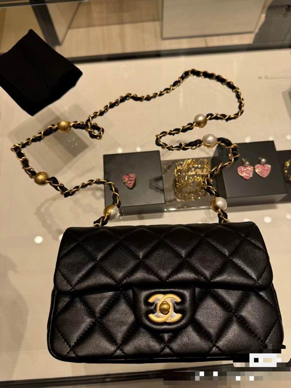 Chanel Handbags, AA+ Quality 100% Genuine Leather Classic Flap Medium Quilted Lambskin Black Gold, 18X 1 1X 5cm BL 4 Colour for chanel hand bag
