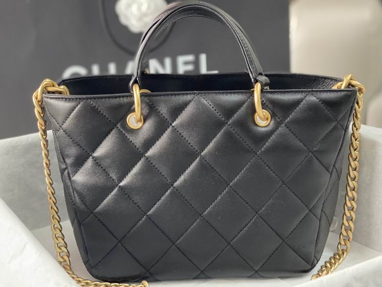 Chanel Inspired Handbags, AA+ Quality 100% Genuine Leather Classic Flap Medium Quilted Lambskin Black Gold, 27X 20X 20cm BL 3 Colour for chanel hand bag