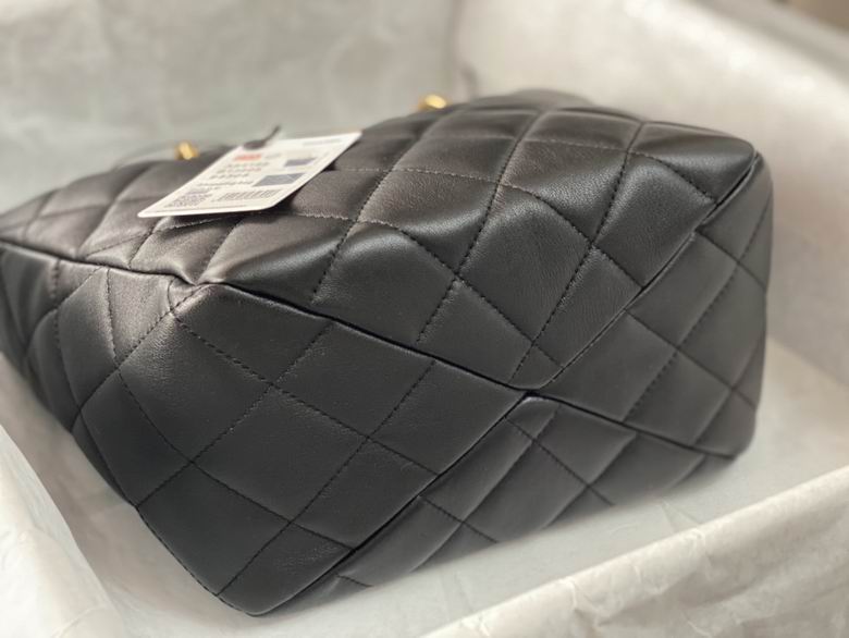 Chanel Inspired Handbags, AA+ Quality 100% Genuine Leather Classic Flap Medium Quilted Lambskin Black Gold, 27X 20X 20cm BL 3 Colour for chanel hand bag