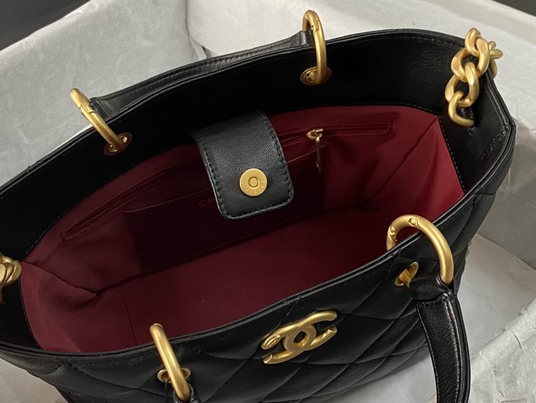 Chanel Inspired Handbags, AA+ Quality 100% Genuine Leather Classic Flap Medium Quilted Lambskin Black Gold, 27X 20X 20cm BL 3 Colour for chanel hand bag