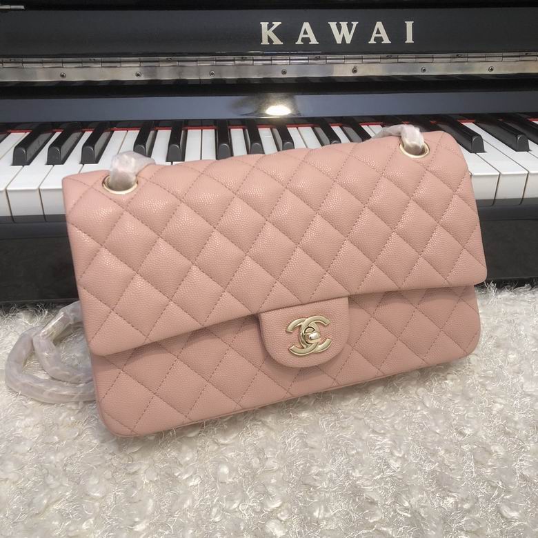 Chanel Handbags, AA+ Quality 100% Genuine Leather Classic Flap Medium Quilted Lambskin Black Gold, 18X 1 1X 5cm BL 4 Colour for chanel hand bag