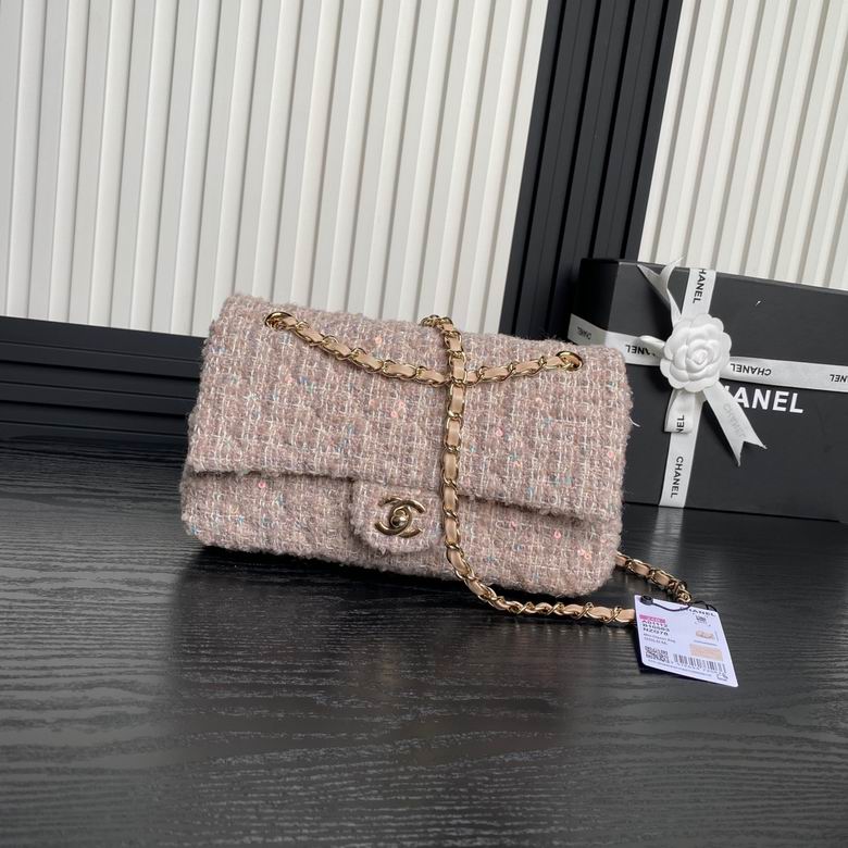 Chanel Handbags, AA+ Quality 100% Genuine Leather Classic Flap Medium Quilted Lambskin Black Gold, 18X 1 1X 5cm BL 4 Colour for chanel hand bag