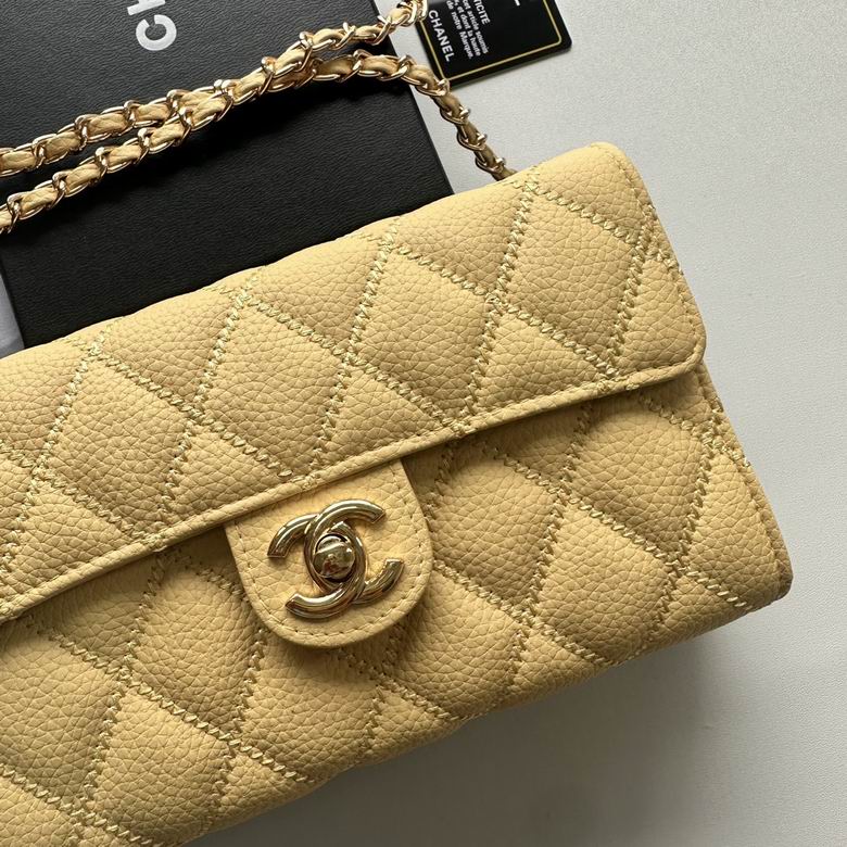 Chanel Inspired Handbags, AA+ Quality 100% Genuine Leather Classic Flap Medium Quilted Lambskin Black Gold, 25X 14X 9cm BL 3 Colour for chanel hand bag
