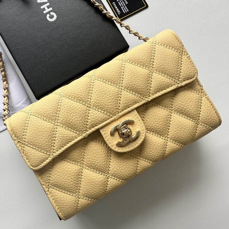 Chanel Inspired Handbags, AA+ Quality 100% Genuine Leather Classic Flap Medium Quilted Lambskin Black Gold, 25X 14X 9cm BL 3 Colour for chanel hand bag