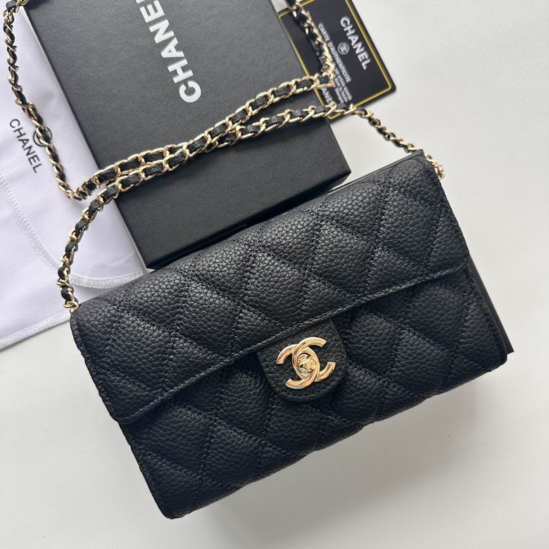 Chanel Inspired Handbags, AA+ Quality 100% Genuine Leather Classic Flap Medium Quilted Lambskin Black Gold, 25X 14X 9cm BL 3 Colour for chanel hand bag