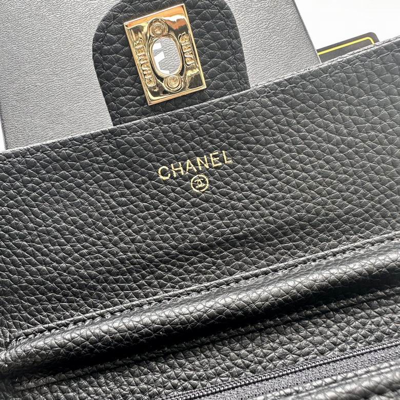 Chanel Inspired Handbags, AA+ Quality 100% Genuine Leather Classic Flap Medium Quilted Lambskin Black Gold, 25X 14X 9cm BL 3 Colour for chanel hand bag
