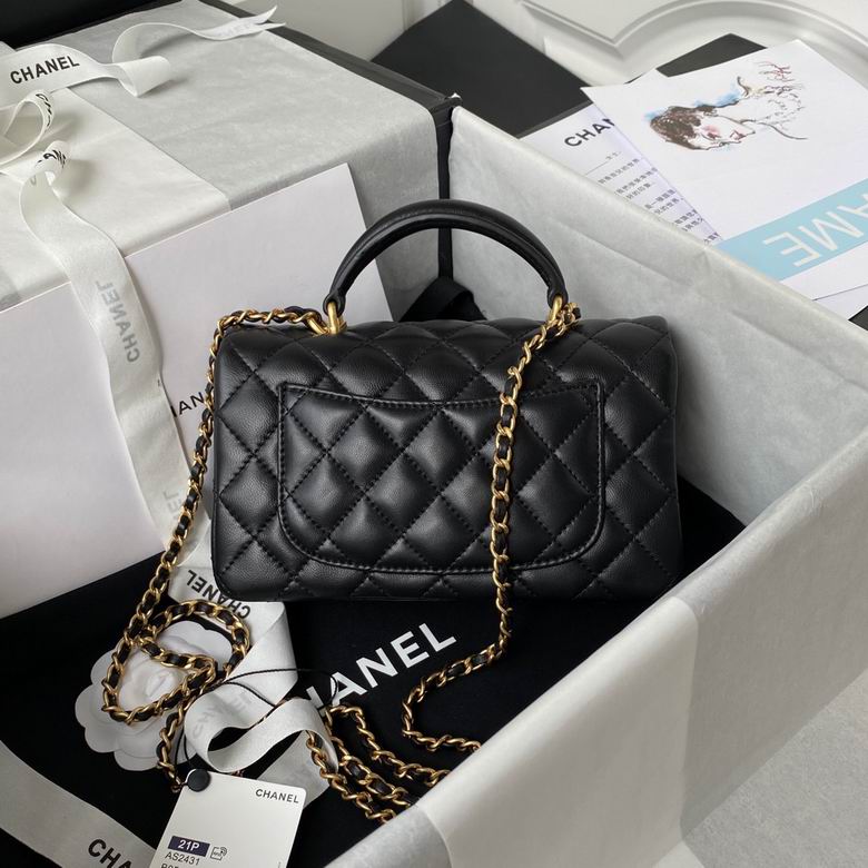 Chanel Handbags, AA+ Quality 100% Genuine Leather Classic Flap Medium Quilted Lambskin Black Gold, 18X 1 1X 5cm BL 4 Colour for chanel hand bag