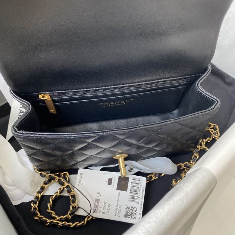 Chanel Handbags, AA+ Quality 100% Genuine Leather Classic Flap Medium Quilted Lambskin Black Gold, 18X 1 1X 5cm BL 4 Colour for chanel hand bag