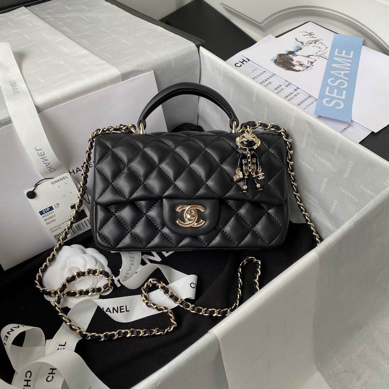 Chanel Handbags, AA+ Quality 100% Genuine Leather Classic Flap Medium Quilted Lambskin Black Gold, 18X 1 1X 5cm BL 4 Colour for chanel hand bag