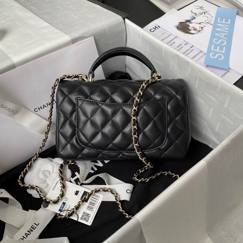 Chanel Handbags, AA+ Quality 100% Genuine Leather Classic Flap Medium Quilted Lambskin Black Gold, 18X 1 1X 5cm BL 4 Colour for chanel hand bag