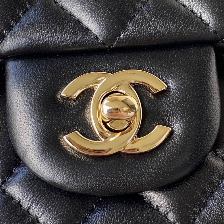 Chanel Handbags, AA+ Quality 100% Genuine Leather Classic Flap Medium Quilted Lambskin Black Gold, 18X 1 1X 5cm BL 4 Colour for chanel hand bag