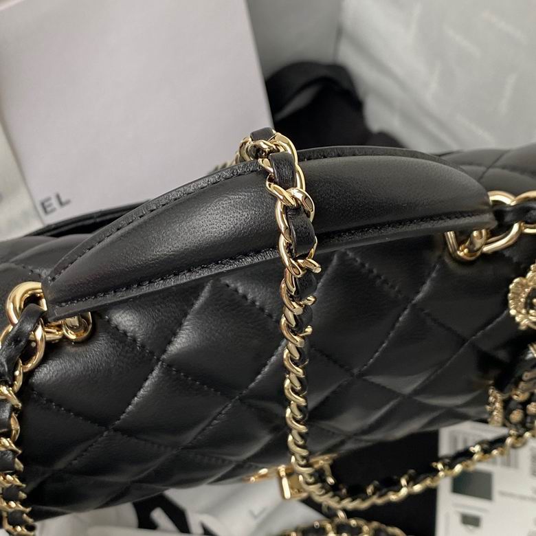 Chanel Handbags, AA+ Quality 100% Genuine Leather Classic Flap Medium Quilted Lambskin Black Gold, 18X 1 1X 5cm BL 4 Colour for chanel hand bag