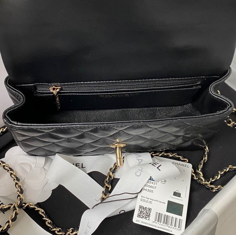 Chanel Handbags, AA+ Quality 100% Genuine Leather Classic Flap Medium Quilted Lambskin Black Gold, 18X 1 1X 5cm BL 4 Colour for chanel hand bag