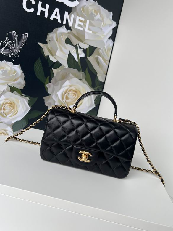 Chanel Handbags, AA+ Quality 100% Genuine Leather Classic Flap Medium Quilted Lambskin Black Gold, 18X 1 1X 5cm BL 4 Colour for chanel hand bag