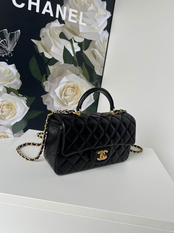 Chanel Handbags, AA+ Quality 100% Genuine Leather Classic Flap Medium Quilted Lambskin Black Gold, 18X 1 1X 5cm BL 4 Colour for chanel hand bag