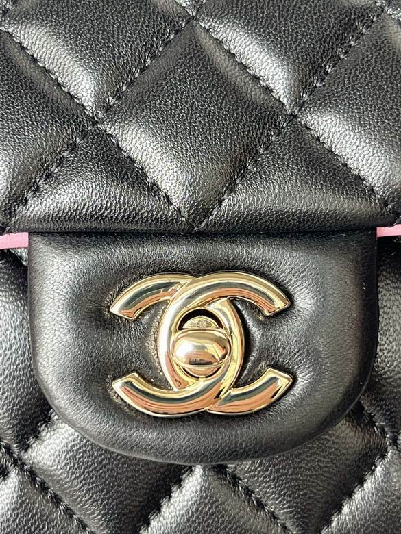 Chanel Handbags, AA+ Quality 100% Genuine Leather Classic Flap Medium Quilted Lambskin Black Gold, 18X 1 1X 5cm BL 4 Colour for chanel hand bag