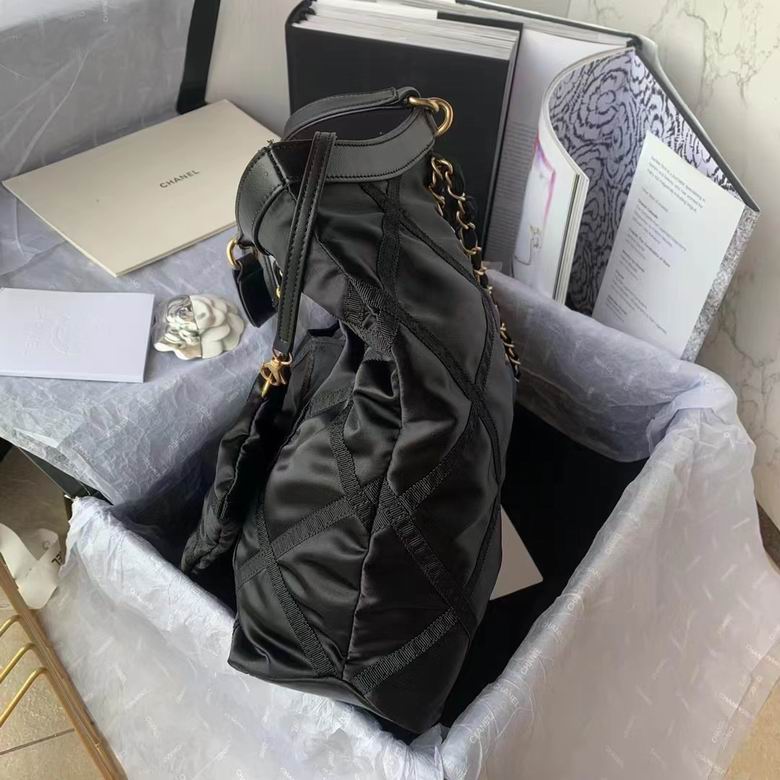 Chanel Inspired Handbags, AA+ Quality 100% Genuine Leather Classic Flap Medium Quilted Lambskin Black Gold, 12cm BL 3 Colour for chanel hand bag