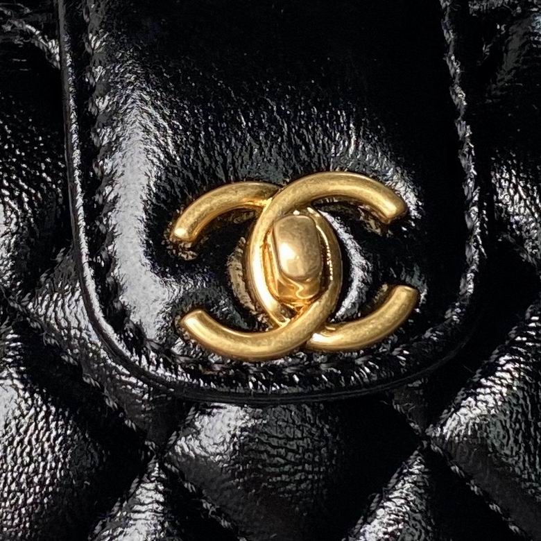 Chanel Inspired Handbags, AA+ Quality 100% Genuine Leather Classic Flap Medium Quilted Lambskin Black Gold, 18X 1 1X 5cm BL 4 Colour for chanel hand bag