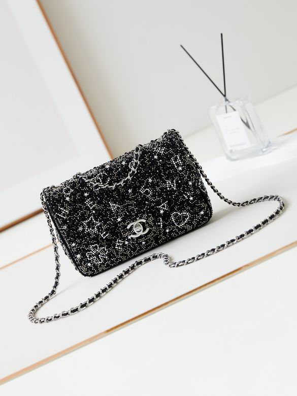 Chanel Inspired Handbags, AA+ Quality 100% Genuine Leather Classic Flap Medium Quilted Lambskin Black Gold, 25X 14X 9cm BL 3 Colour for chanel hand bag