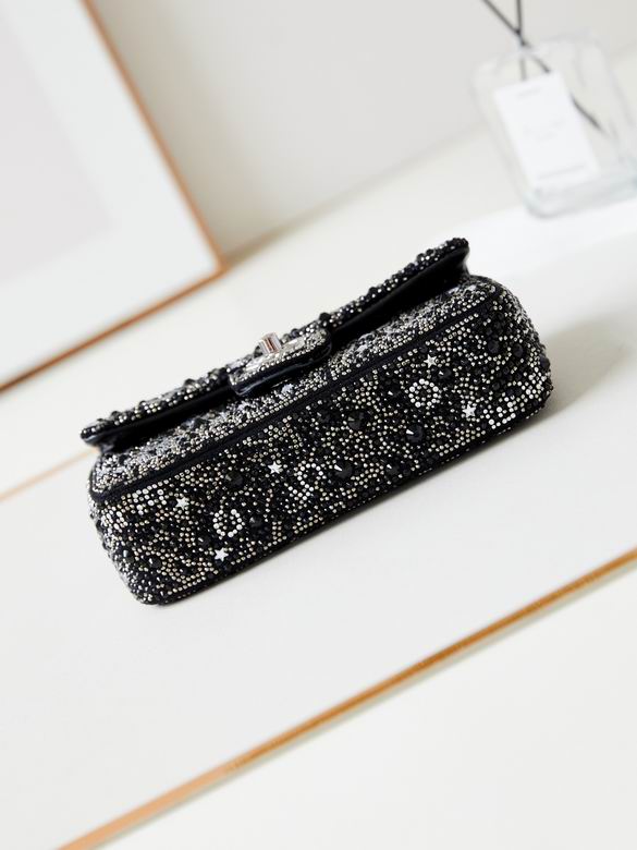 Chanel Inspired Handbags, AA+ Quality 100% Genuine Leather Classic Flap Medium Quilted Lambskin Black Gold, 25X 14X 9cm BL 3 Colour for chanel hand bag