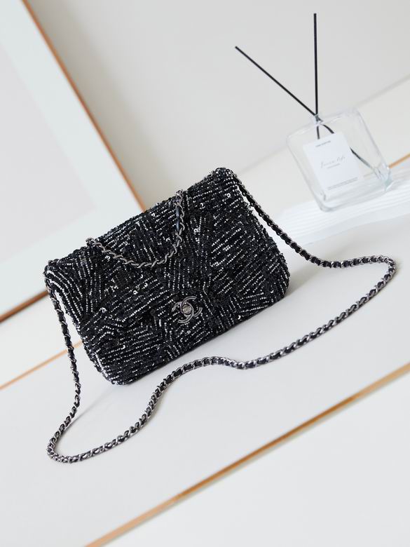 Chanel Inspired Handbags, AA+ Quality 100% Genuine Leather Classic Flap Medium Quilted Lambskin Black Gold, 25X 14X 9cm BL 3 Colour for chanel hand bag