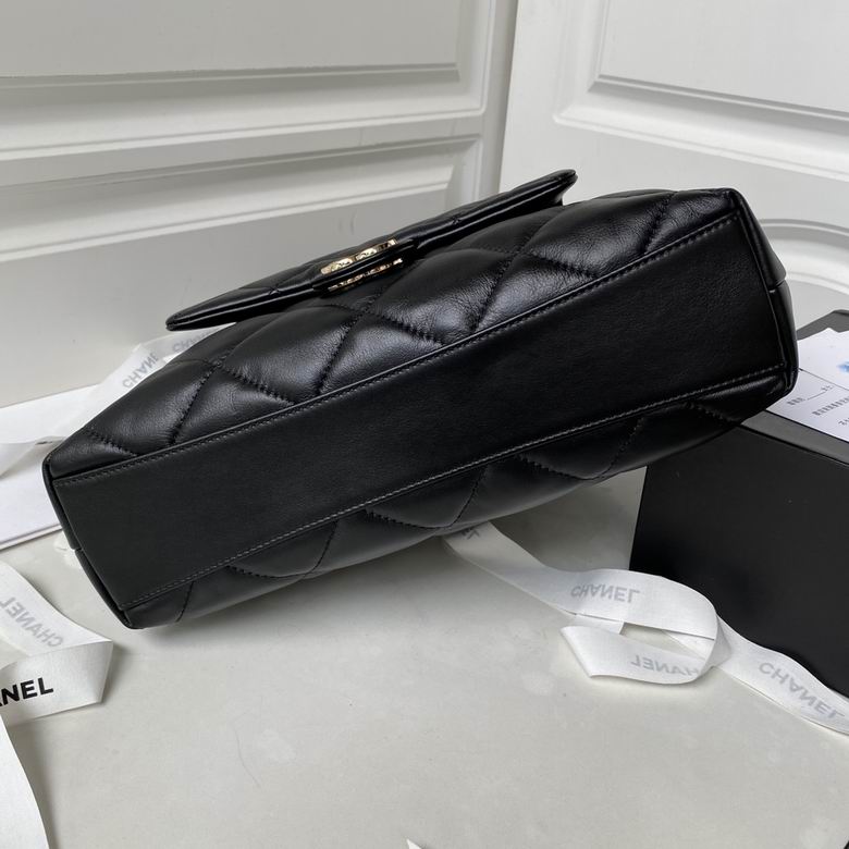 Chanel Inspired Handbags, AA+ Quality 100% Genuine Leather Classic Flap Medium Quilted Lambskin Black Gold, 33X 31X 10cm BL 4 Colour for chanel hand bag