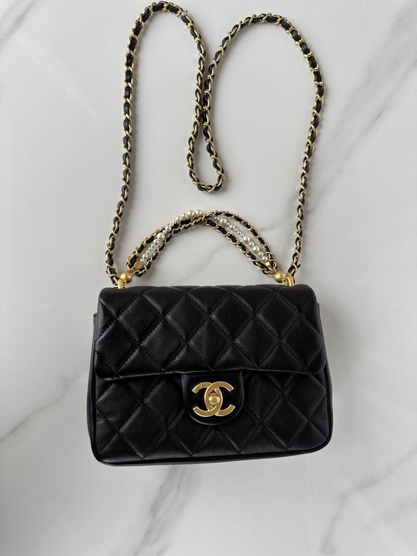 Chanel Handbags, AA+ Quality 100% Genuine Leather Classic Flap Medium Quilted Lambskin Black Gold, 18X 1 1X 5cm BL 4 Colour for chanel hand bag