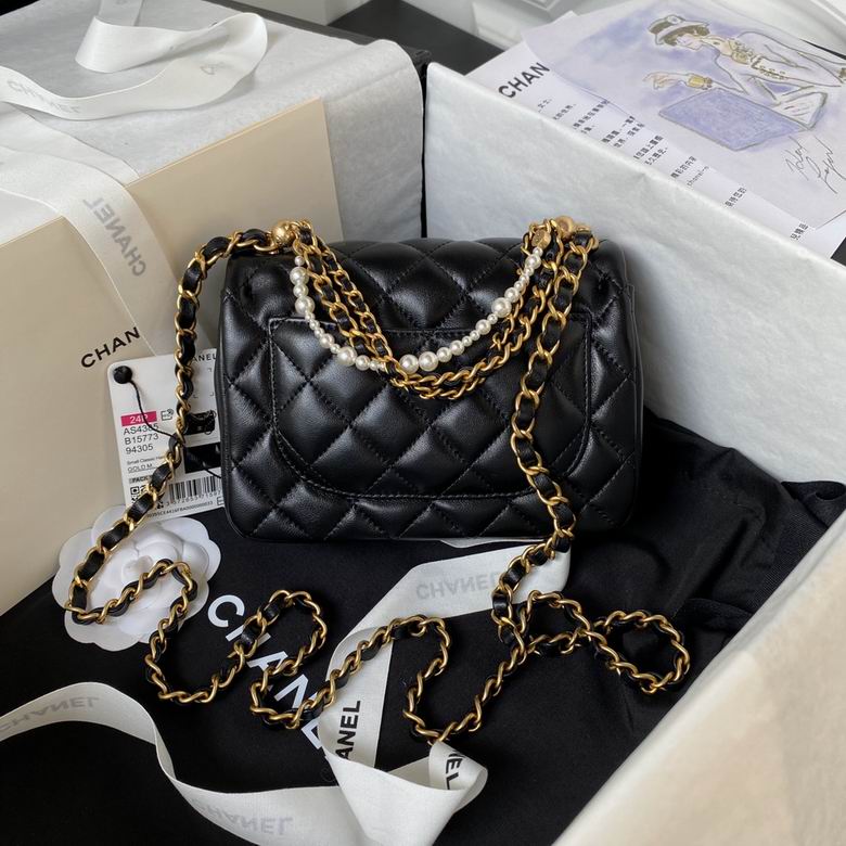 Chanel Handbags, AA+ Quality 100% Genuine Leather Classic Flap Medium Quilted Lambskin Black Gold, 18X 1 1X 5cm BL 4 Colour for chanel hand bag