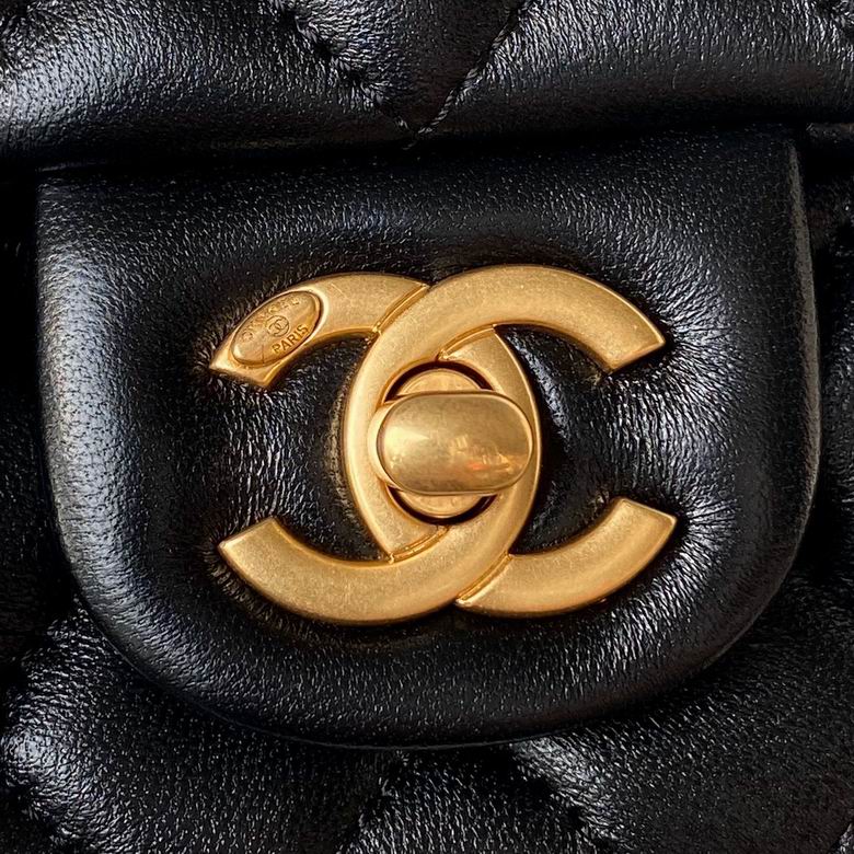 Chanel Handbags, AA+ Quality 100% Genuine Leather Classic Flap Medium Quilted Lambskin Black Gold, 18X 1 1X 5cm BL 4 Colour for chanel hand bag