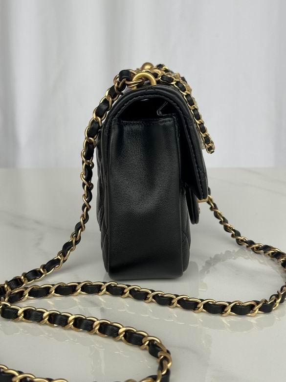 Chanel Handbags, AA+ Quality 100% Genuine Leather Classic Flap Medium Quilted Lambskin Black Gold, 18X 1 1X 5cm BL 4 Colour for chanel hand bag