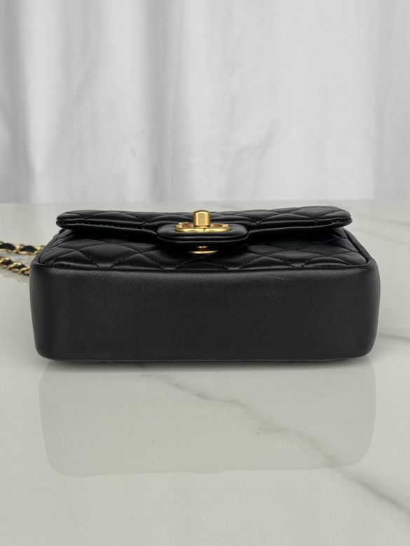 Chanel Handbags, AA+ Quality 100% Genuine Leather Classic Flap Medium Quilted Lambskin Black Gold, 18X 1 1X 5cm BL 4 Colour for chanel hand bag