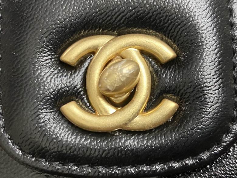 Chanel Inspired Handbags, AA+ Quality 100% Genuine Leather Classic Flap Medium Quilted Lambskin Black Gold, 16X 23.5X 8cm BL 4 Colour for chanel hand bag