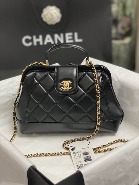 Chanel Inspired Handbags, AA+ Quality 100% Genuine Leather Classic Flap Medium Quilted Lambskin Black Gold, 16X 23.5X 8cm BL 4 Colour for chanel hand bag