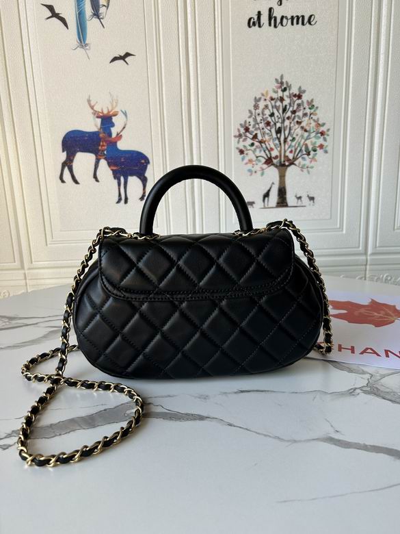 Chanel Inspired Handbags, AA+ Quality 100% Genuine Leather Classic Flap Medium Quilted Lambskin Black Gold, 13.5X 23.5X 5.5cm BL 4 Colour for chanel hand bag