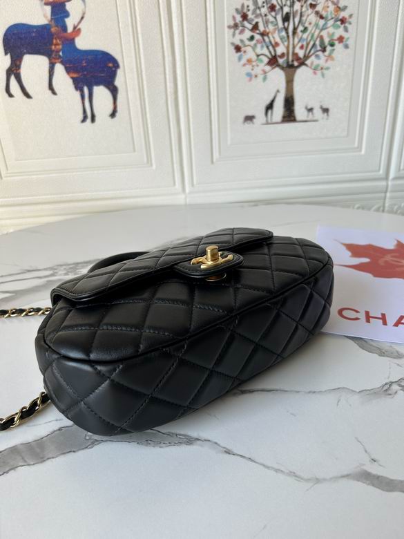 Chanel Inspired Handbags, AA+ Quality 100% Genuine Leather Classic Flap Medium Quilted Lambskin Black Gold, 13.5X 23.5X 5.5cm BL 4 Colour for chanel hand bag