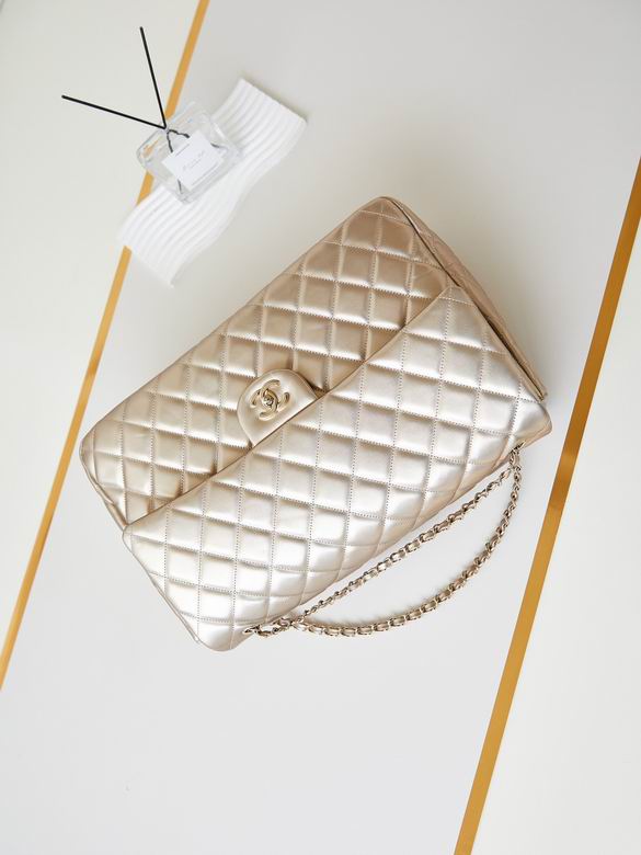 Chanel Handbags, AA+ Quality 100% Genuine Leather Classic Flap Medium Quilted Lambskin Black Gold, 18X 1 1X 5cm BL 4 Colour for chanel hand bag