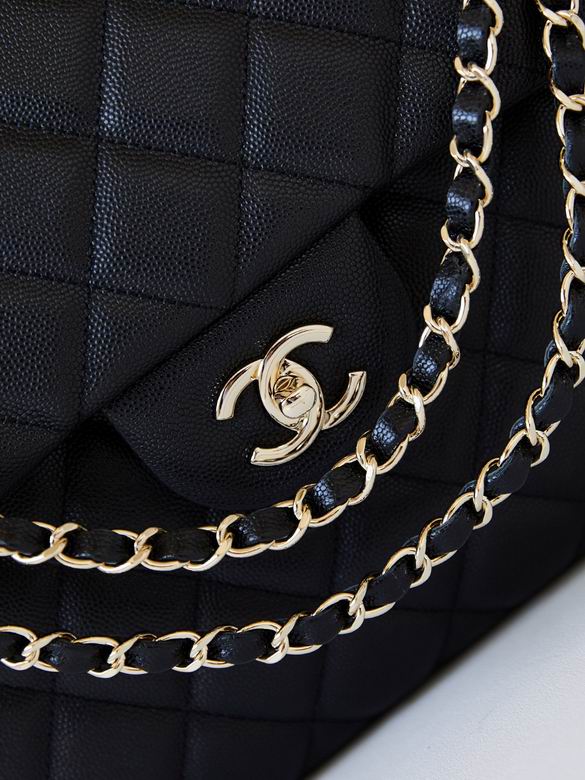 Chanel Handbags, AA+ Quality 100% Genuine Leather Classic Flap Medium Quilted Lambskin Black Gold, 18X 1 1X 5cm BL 4 Colour for chanel hand bag