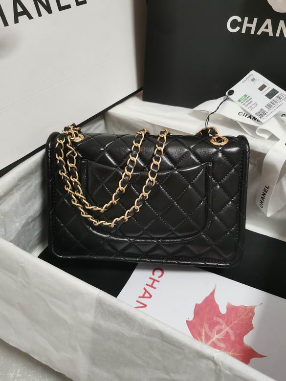 Chanel Handbags, AA+ Quality 100% Genuine Leather Classic Flap Medium Quilted Lambskin Black Gold, 18X 1 1X 5cm BL 4 Colour for chanel hand bag