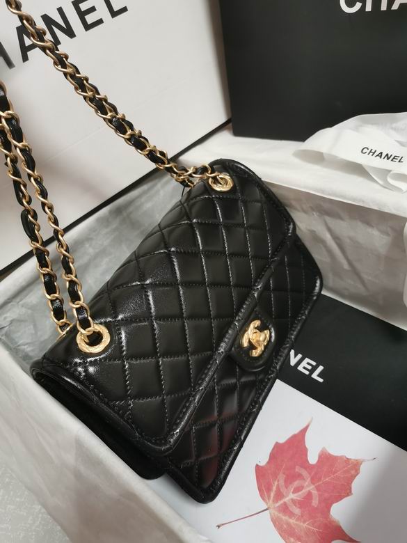 Chanel Handbags, AA+ Quality 100% Genuine Leather Classic Flap Medium Quilted Lambskin Black Gold, 18X 1 1X 5cm BL 4 Colour for chanel hand bag