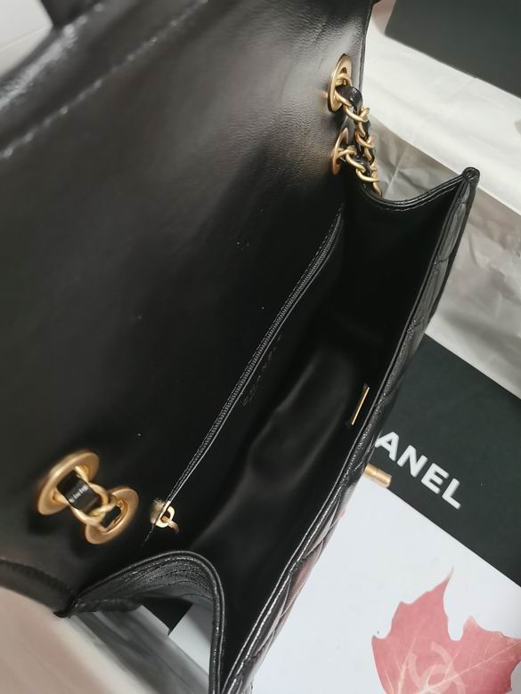 Chanel Handbags, AA+ Quality 100% Genuine Leather Classic Flap Medium Quilted Lambskin Black Gold, 18X 1 1X 5cm BL 4 Colour for chanel hand bag