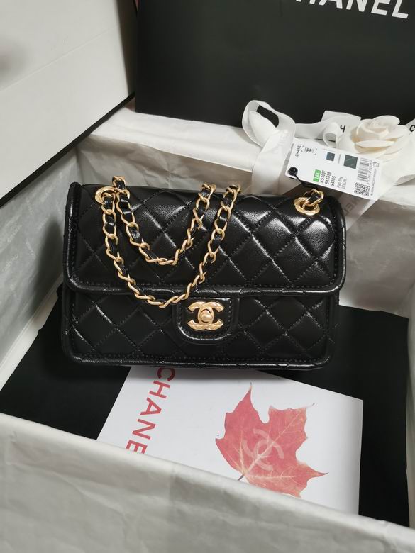 Chanel Handbags, AA+ Quality 100% Genuine Leather Classic Flap Medium Quilted Lambskin Black Gold, 18X 1 1X 5cm BL 4 Colour for chanel hand bag